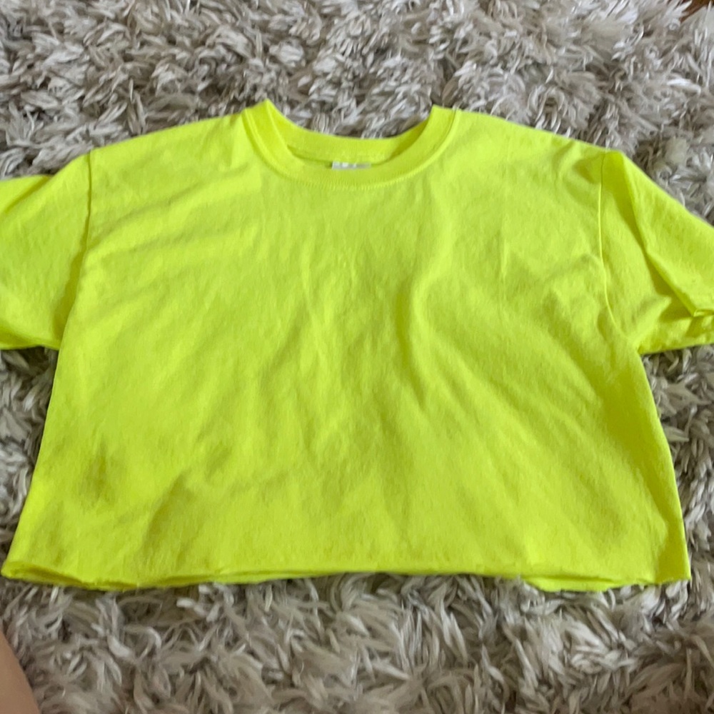 Yellow crop top